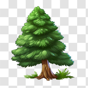 Evergreen Tree - Green Pine Tree Illustration Transparent PNG