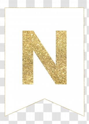 Letter Paper Banner Alphabet Printing - Card Stock - Gold Transparent PNG