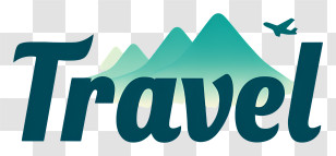 Travel Logo - Travel Mountains Wordmark Logo Transparent PNG