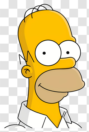 Simpsons - Yellow Cartoon Character Portrait Transparent PNG
