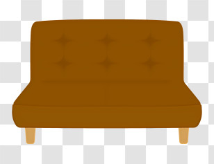 Icon - Minimalistic Brown Sofa Design Transparent PNG