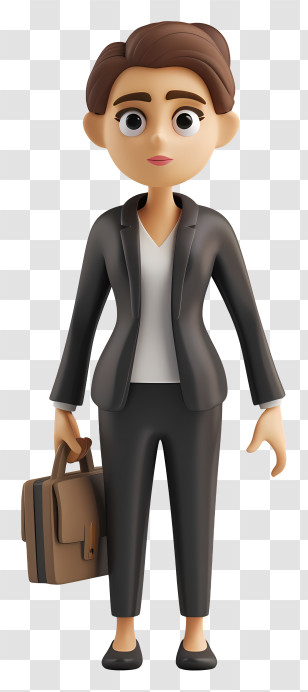 3d Business Woman - Cartoon Businesswoman In Professional Attire Transparent PNG