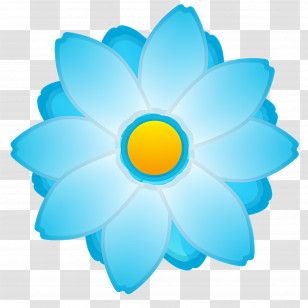Blue Flower - Beautiful Blue Daisy Flower Transparent PNG