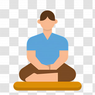 Meditation - Person Meditating On A Cushion Transparent PNG