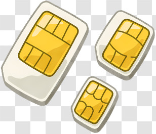 Icon - Illustration Of Different Sizes Of SIM Cards Transparent PNG