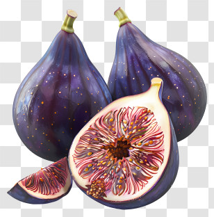 Figs - Fresh Purple Figs Transparent PNG
