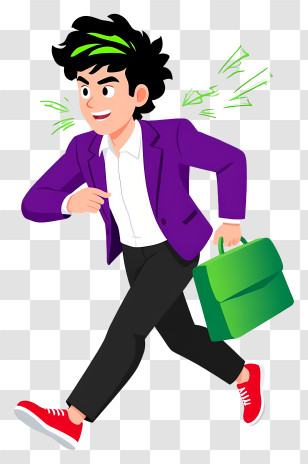 Businessman Holding Briefcase - Running Man With Briefcase Transparent PNG
