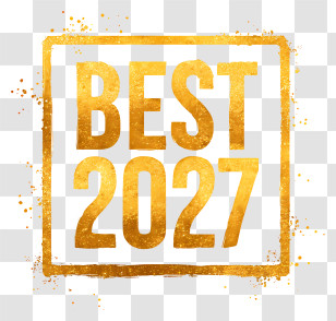 Best 2027 - Golden BEST 2027 Stamp Transparent PNG