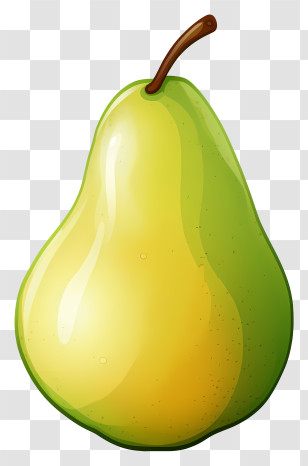 Pear - Yellow-Green Pear Illustration Transparent PNG