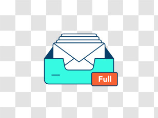 Mailbox - Full Mailbox With Emails Transparent PNG