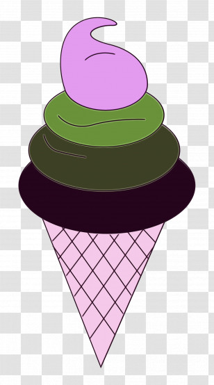 Ice Cream Cone Violet Magenta Cone Pattern Transparent PNG