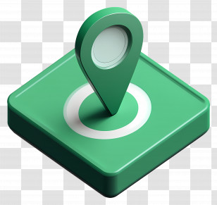 Location Icon - Location Pin Marker On Green Base Transparent PNG