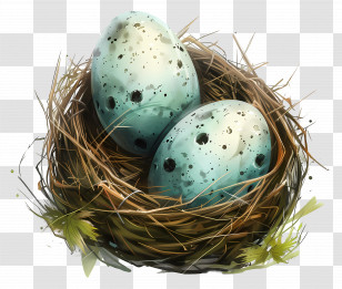 Bird Eggs - Bird Eggs In A Nest Transparent PNG