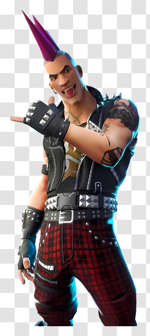 Fortnite - Cool Punk Character With Attitude Transparent PNG