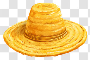 Straw Hat Day - Woven Straw Hat Illustration Transparent PNG
