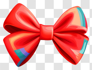 Red Bow - Bright Red Decorative Bow Transparent PNG