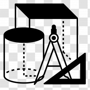 Geometry - Black And White Geometric Tools Transparent PNG