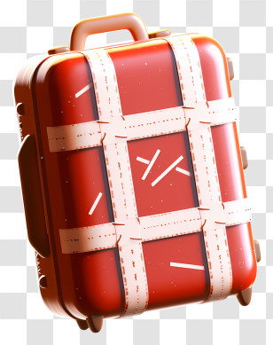 Red Suitcase - Red Suitcase Illustration Transparent PNG