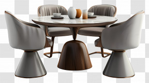 Modern Dining Table - Modern Dining Table And Chairs Set Design Transparent PNG