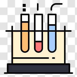 Modern Education Icon - Colorful Test Tubes In A Rack Transparent PNG