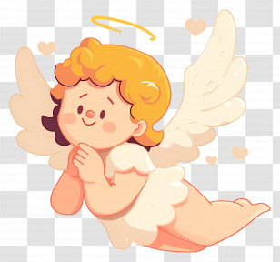 Cartoon Cupid - Cute Angel Cartoon Illustration Transparent PNG