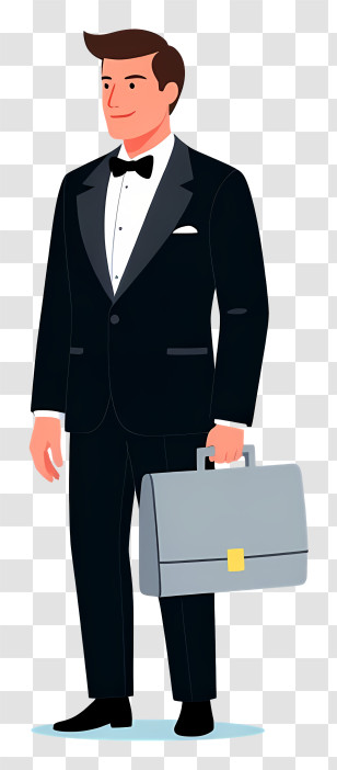 Businessman Holding Briefcase - Man In Suit With Briefcase Transparent PNG