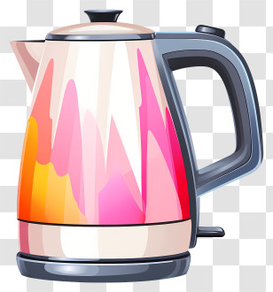 Kettle - Colorful Electric Kettle Illustration Transparent PNG