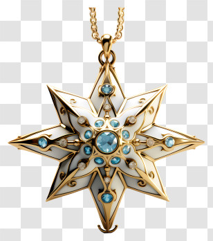 Epiphany - Elegant Star Pendant Necklace Transparent PNG