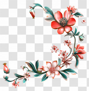 India Flower - Beautiful Floral Design Transparent PNG