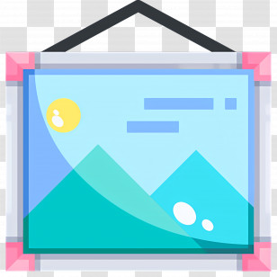 Photo Frame - Landscape Picture With Mountains Transparent PNG