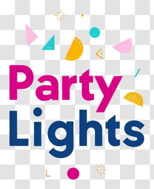 Party Of Lights - Party Of Lights Colorful Text Transparent PNG