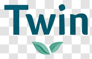 Twin Logo - Twin Logo With Leaf Motif Transparent PNG