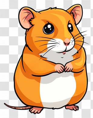 Hamster - Cute Cartoon Hamster Illustration Transparent PNG