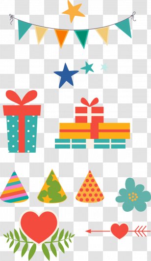 Birthday Party Ribbon Gratis Euclidean Vector - Triangle - Flat Decoration Gift Transparent PNG