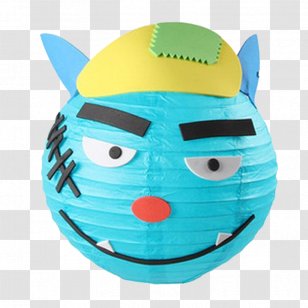 Paper Lantern Mid-Autumn Festival - Smile - Wolf Cartoon DIY Lanterns Transparent PNG