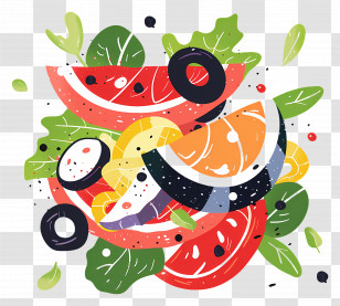 Summer Salad - Fresh And Colorful Fruit Salad Transparent PNG