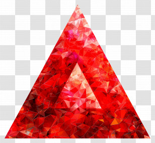 Red Triangle - Red Geometric Triangle Transparent PNG