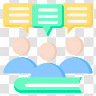 Group Discussion - Group Discussion Icon With Speech Bubbles Transparent PNG