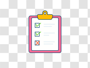 Checklist - Colorful Clipboard With Task Checklist Transparent PNG