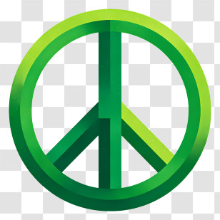 Green Peace Symbol - Green Peace Symbol Transparent PNG
