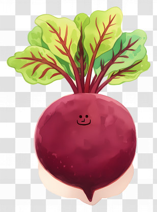 Beet - Cartoon Beetroot With Happy Face Transparent PNG