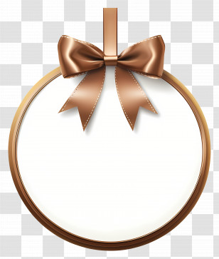 Bow Circle - Round Frame With Elegant Bow Transparent PNG