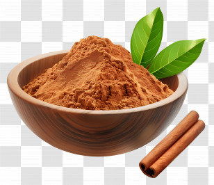 Cinnamon Powder - Cinnamon Powder In Wooden Bowl Transparent PNG