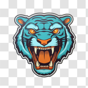 Tiger
 - Fierce Blue Tiger Roaring Transparent PNG