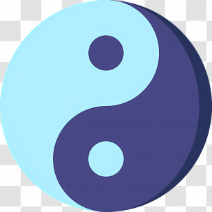 Yin Yang - Blue And Purple Yin-Yang Symbol Transparent PNG