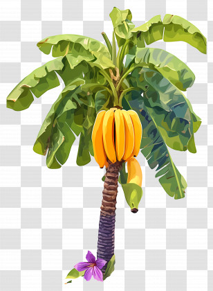 Banana Tree - Tropical Banana Tree Transparent PNG