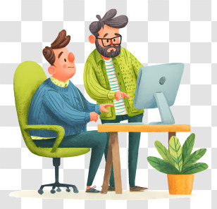 Professional Teamwork - Colleagues Collaborating At Desk Transparent PNG