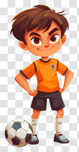 Sportsmanship - Young Soccer Player With Ball Transparent PNG