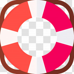 Lifebuoy - Lifebuoy Icon In Orange And White Transparent PNG