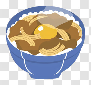 Thai Food - Noodle Bowl With Egg Transparent PNG